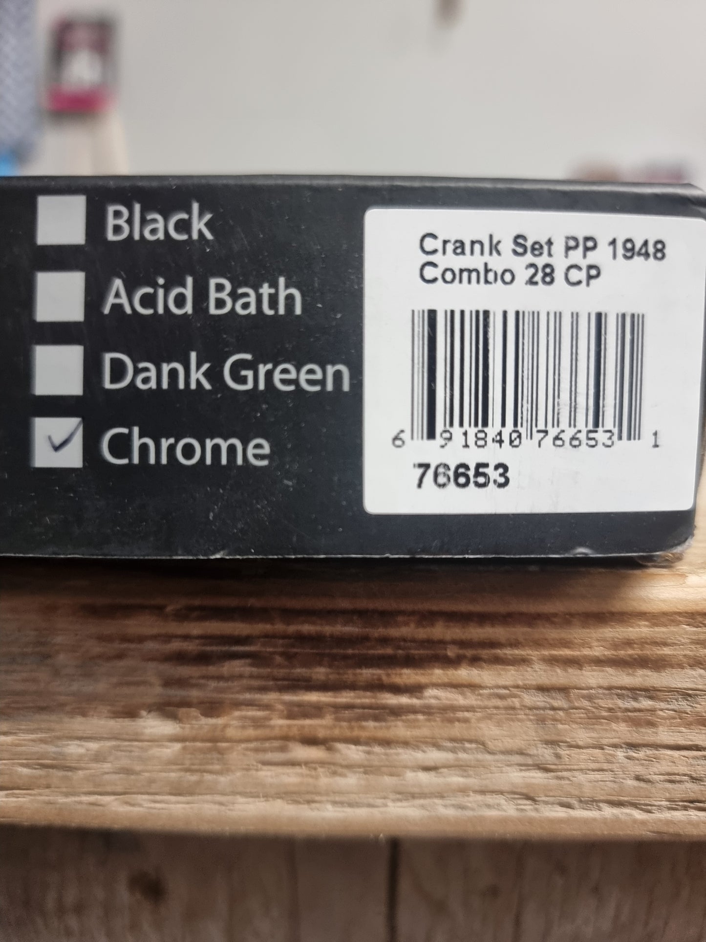 Premium chrome crankset inc chain ring