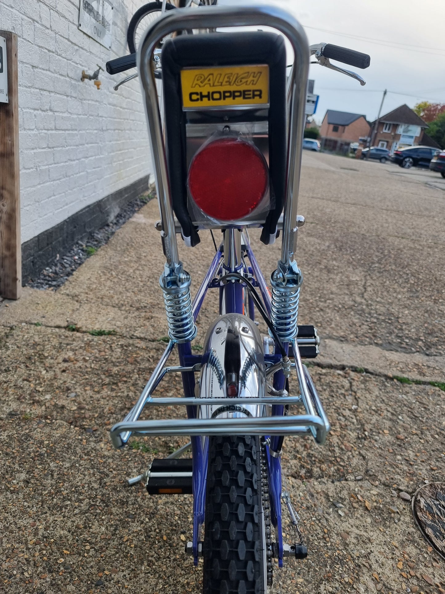 Raleigh  chopper in ultra violet purple .relive those childhood days with this new run from raleigh of choppers in ultra violet purple these are as exact as the origional bikes are 3 speed stormed archer gears