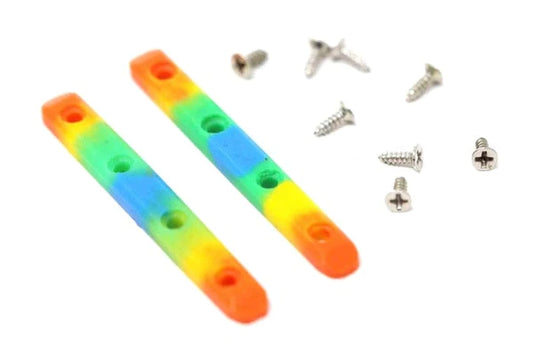 Skull fingerboard grab rails c/w screws rainbow