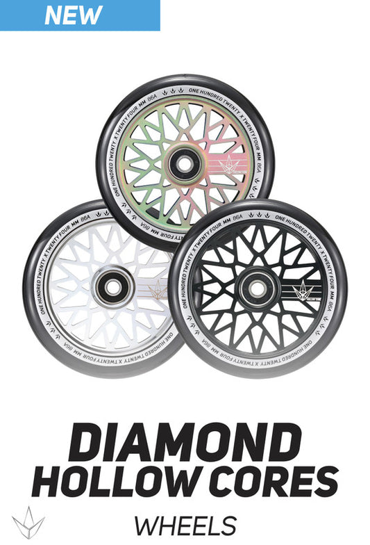 Blunt diamond hollow core wheels black 120mm